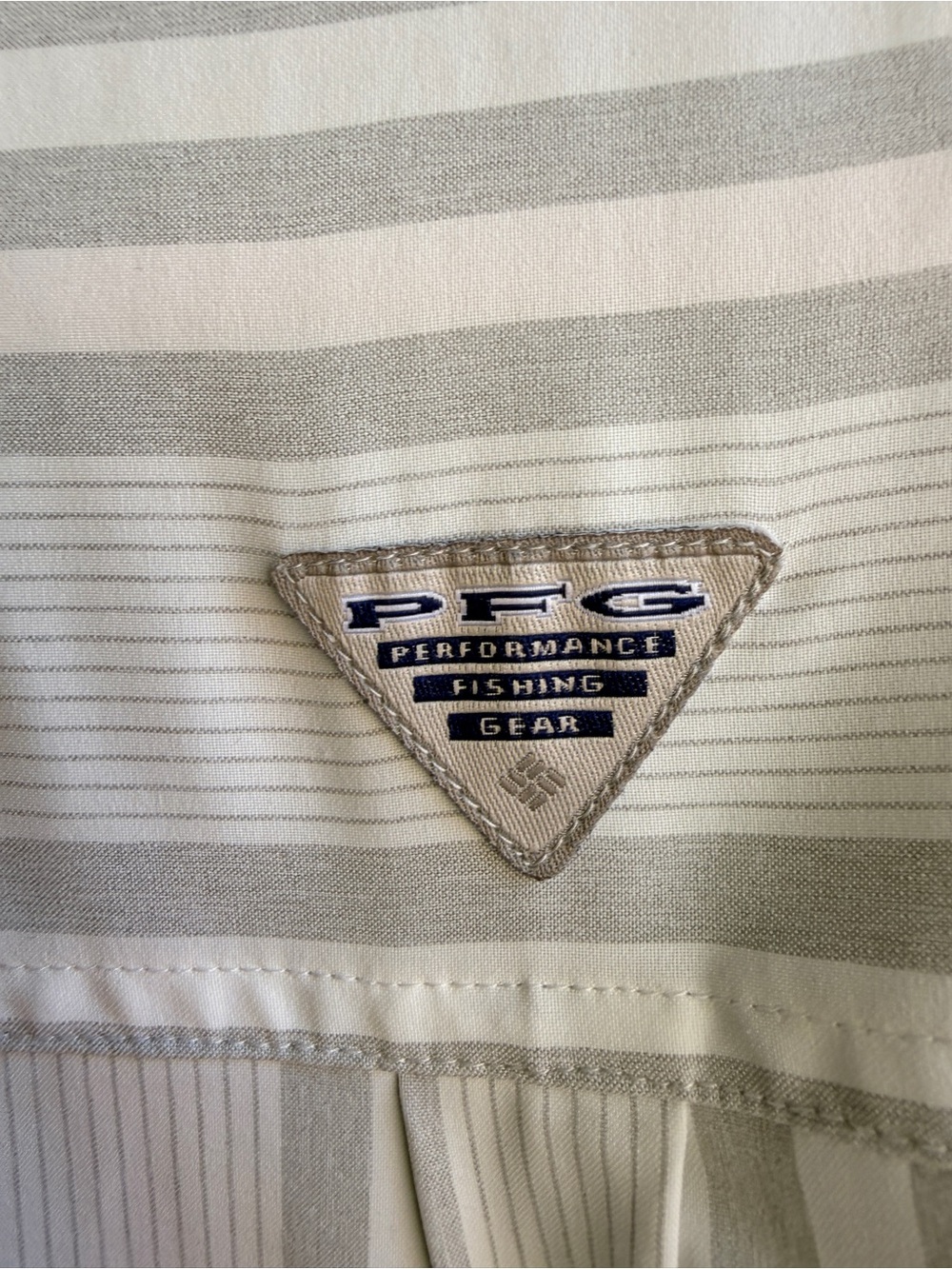 Columbia White and Light Gray Striped Long Sleeve Shirt Dress - Picture 7 of 11